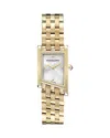 Ferragamo Asymetrique Watch, 22mm X 36mm In White/gold
