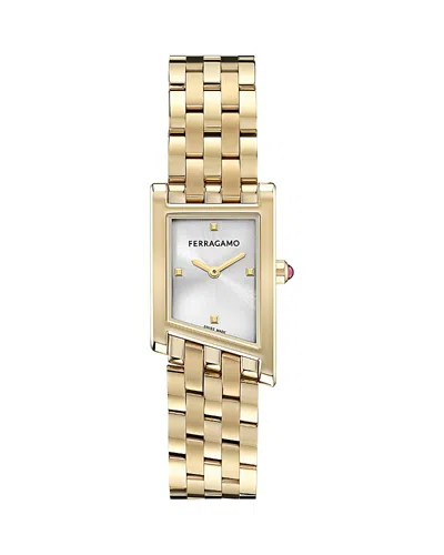 Ferragamo Asymetrique Watch, 22mm X 36mm In Ip Yellow Gold