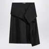 Ferragamo Salvatore Draped Asymmetric Skirt Basque In Black