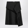 Ferragamo Salvatore Draped Asymmetric Skirt Basque In Black
