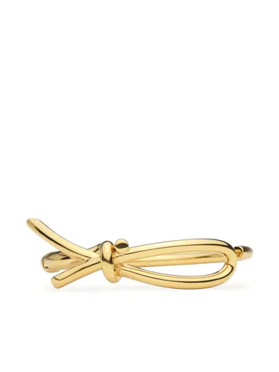 Ferragamo Asymmetric Bow Bracelet In Gold