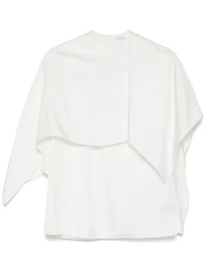 Ferragamo Asymmetric Design Top In White
