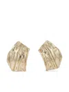 Ferragamo Asymmetric Draped Earring In Gold