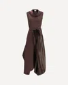 Ferragamo Women Asymmetric Dress Crafted From Stretch Viscose Cady In Multi
