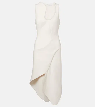 FERRAGAMO ASYMMETRIC MIDI DRESS