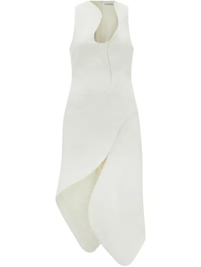 FERRAGAMO ASYMMETRIC MIDI DRESS