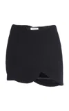 Ferragamo Asymmetric Mini Skirt In Black