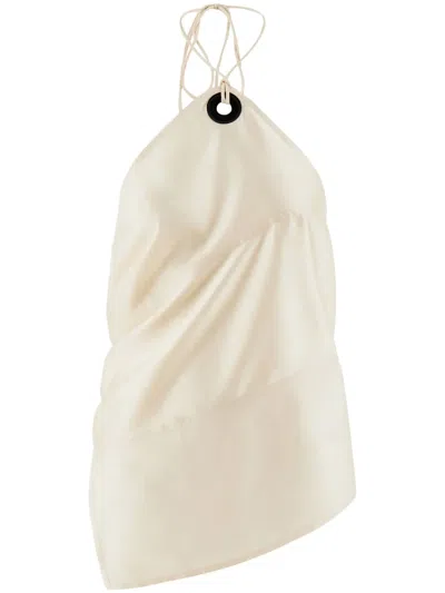 Ferragamo Asymmetric Top In Beige