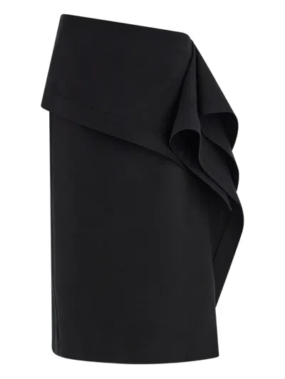 Ferragamo Asymmetric Skirt In Black