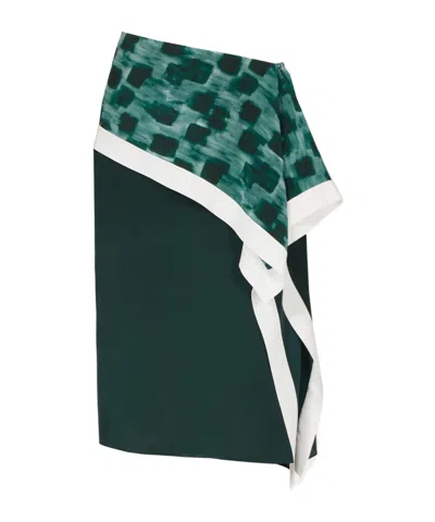 FERRAGAMO ASYMMETRIC SKIRT WITH PEPLUM DETAIL