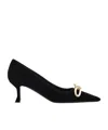 Ferragamo With Heel In Black