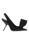 Ferragamo Asymmetrical Bow Sandal In Black