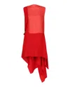 Ferragamo Asymmetrical-design Silk Dress In Red