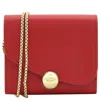 Ferragamo Asymmetrical Flap Leather Wallet In Red