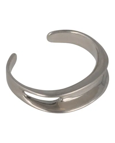 Ferragamo Asymmetrical Sculptural Bracelet In Metallic
