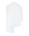 Ferragamo Asymmetrical Shawl Blouse In White