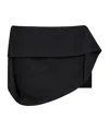 Ferragamo Draped Basque Mini Skirt In Black