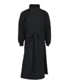 Ferragamo Asymmetrical Zip-detail Belted Trench Coat In Black