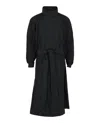 Ferragamo Asymmetrical Zip-detail Belted Trench Coat In Black