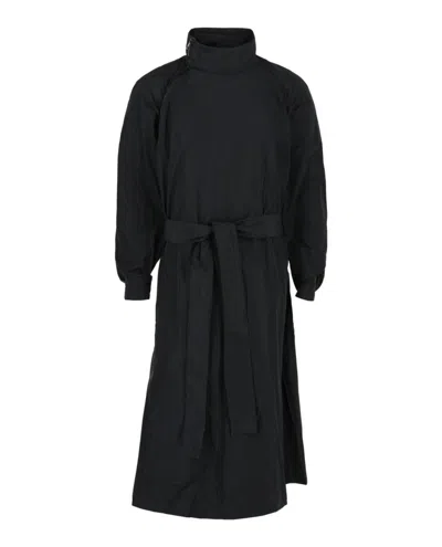 FERRAGAMO ASYMMETRICAL ZIP-DETAIL BELTED TRENCH COAT