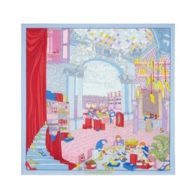 Ferragamo Atelier Print Silk Foulard In Multi