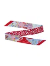 Ferragamo Oggetti-print Silk Bandeau Scarf In Azur + Red