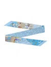 Ferragamo Atelier Print Silk Bandeau Scarf In Light Blue + Stone