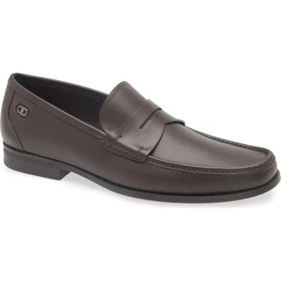 Ferragamo Athen Penny Loafer In Brown