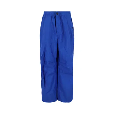 Pre-owned Ferragamo Athletic Silk Track Pants 'blue' | Men's Size 50