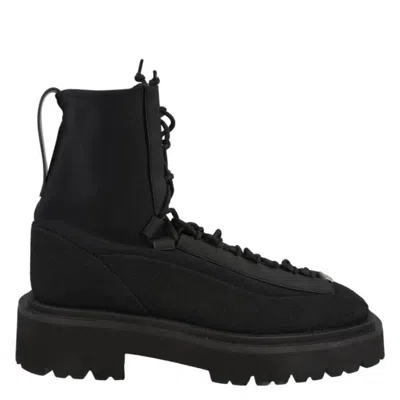 Ferragamo Atlante 2 Hybrid Combat Boots In Black