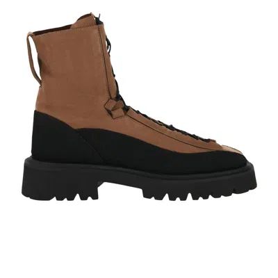 Pre-owned Ferragamo Atlante Combat Boot Extra Wide 'medium Brown' | Men's Size 9