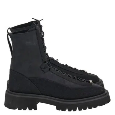 Ferragamo Atlante Hybrid Combat Boots In Black