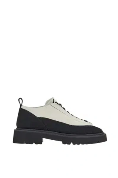 Ferragamo Atlante Lace-up Hybrid Shoes In White
