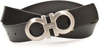 Pre-owned Ferragamo Authentic Salvatore  Mens Reversible Gancini Belt 694426 In Multicolor