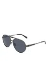 Ferragamo Aviator Brow Bar Sunglasses, 62mm In Matte Dark Gunmetal