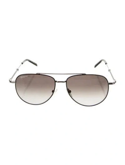 Pre-owned Ferragamo Aviator Gradient Sunglasses In Multi