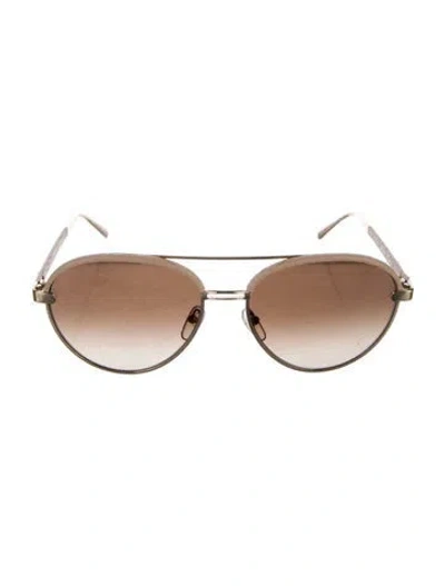 Pre-owned Ferragamo Aviator Gradient Sunglasses In Pink