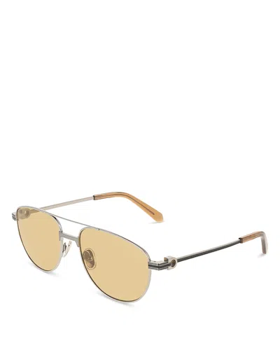 Ferragamo Aviator Sunglasses, 56mm In Nude