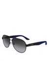 Ferragamo Aviator Sunglasses, 62mm In Gray