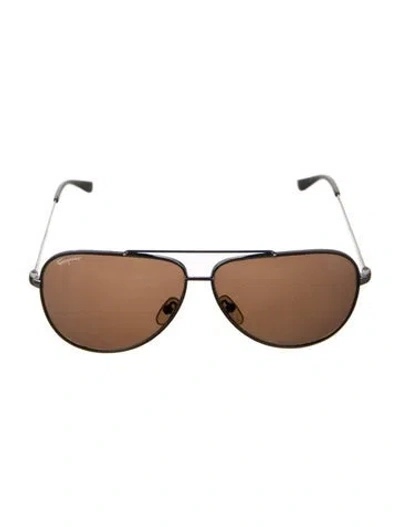 Pre-owned Ferragamo Aviator Tinted Sunglasses In Multi