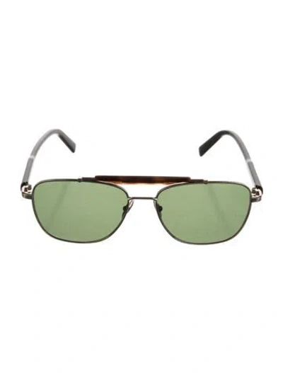 Pre-owned Ferragamo Aviator Tinted Sunglasses In Silver