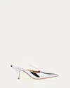 Ferragamo Avril Metallic Leather Mule Pumps