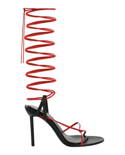 Ferragamo Azha X5 Wrap Tie Heels In Black