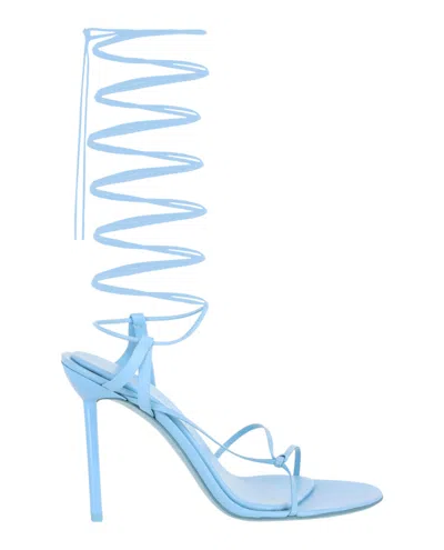 Ferragamo Azha X5 Wrap Tie Heels In Blue