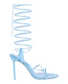 Ferragamo Azha X5 Wrap Tie Heels In Blue