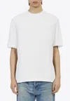 Ferragamo Back Stripe Short-sleeved T-shirt In White