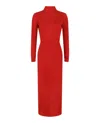 Ferragamo Backless Suede Dress In Red