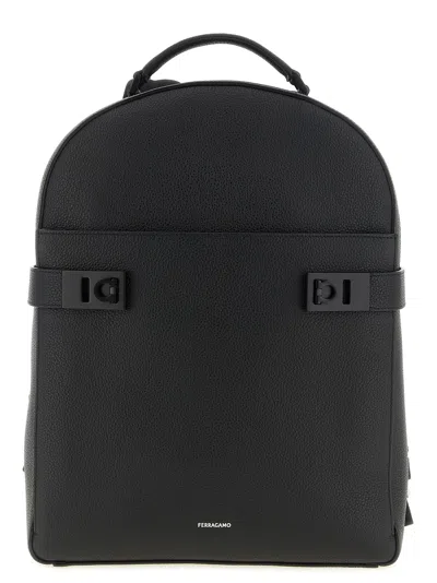 Ferragamo Backpack In Black