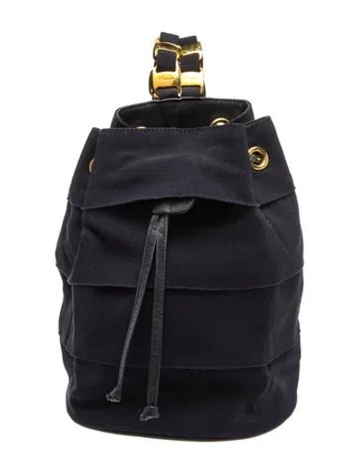 Pre-owned Ferragamo Backpack In Blue