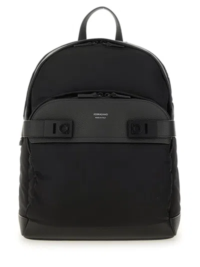FERRAGAMO BACKPACK WITH BUCKLES HOOKS